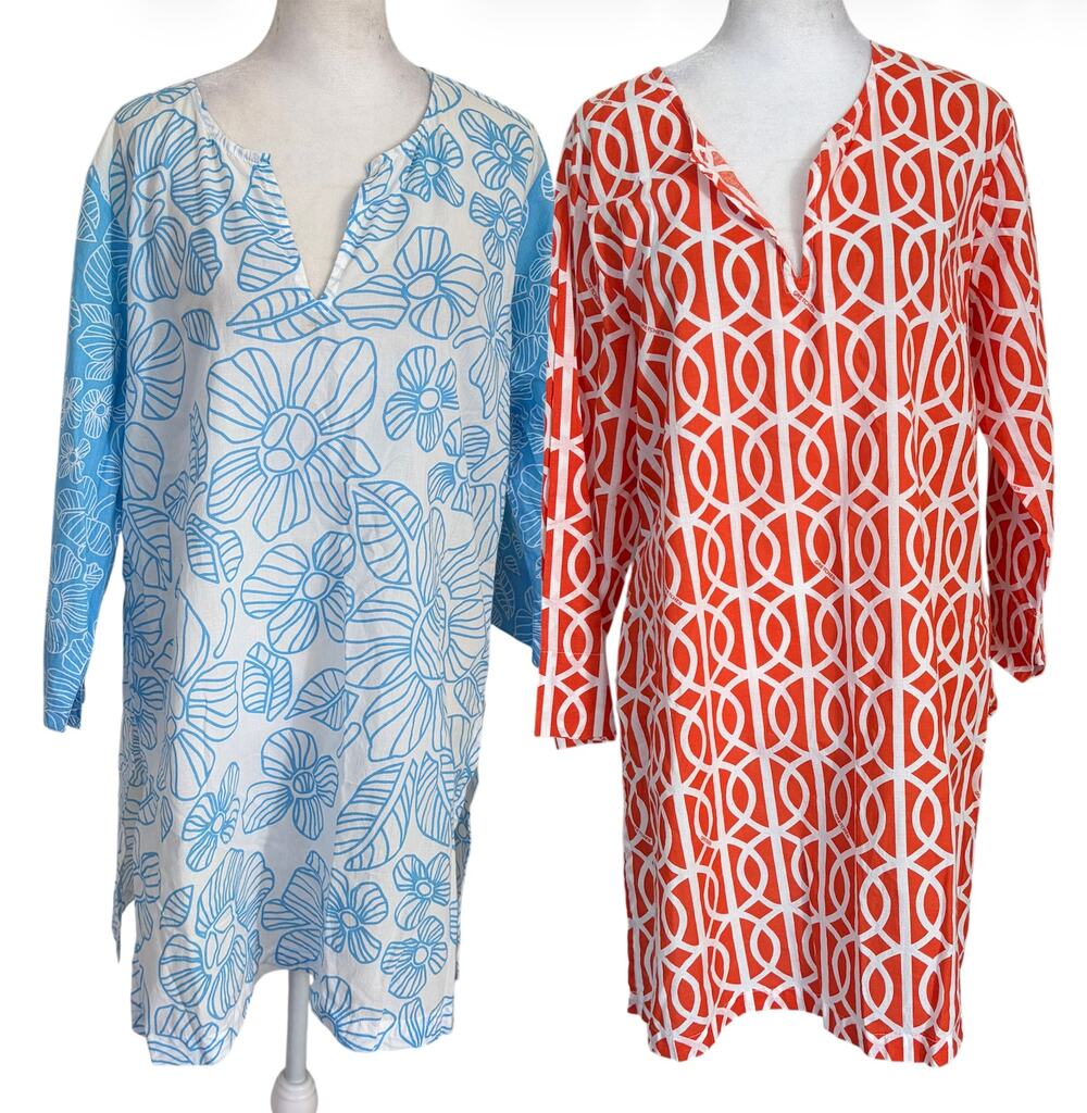 Gretchen Scott Beach Pool Coverup Shift Dress LOT 2 Womens Size Medium